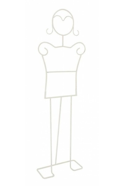 Bizzotto Antiqued White Steel Clothes Rack Women 41x18x141 cm