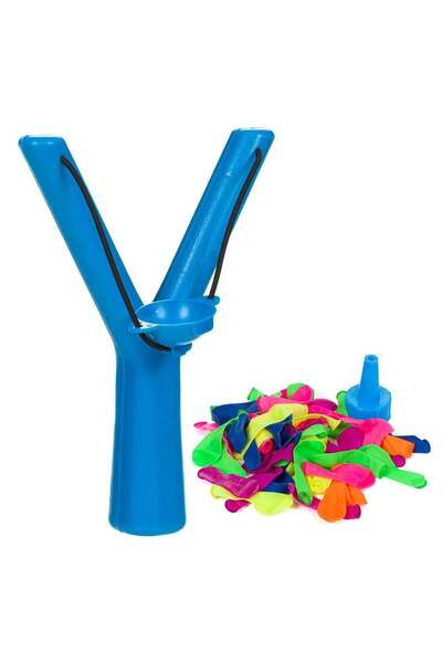 OEM Σετ σφεντόνας με πολύχρωμα μπαλόνια νερού και αντάπτορα - 50 τεμάχια