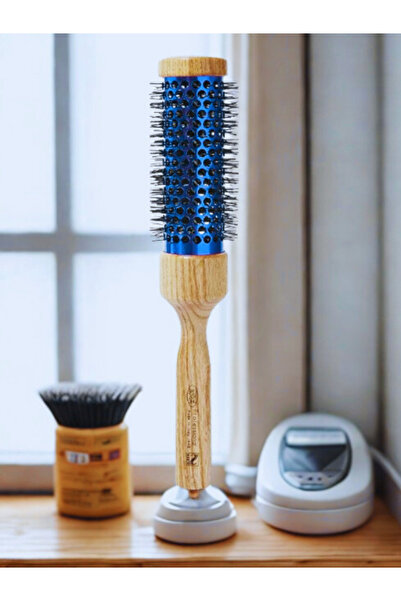 ROZIA فرشاة تصفيف شعر خشبية حرارية دائرية – مقاومة للحرارة – لتجفيف وتنعيم ال...