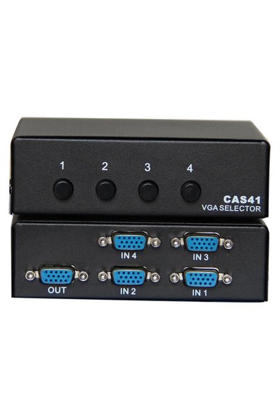 Universal Vcom DD174 4-1 منفذ يدوي 350 ميجا هرتز مفتاح VGA معدني