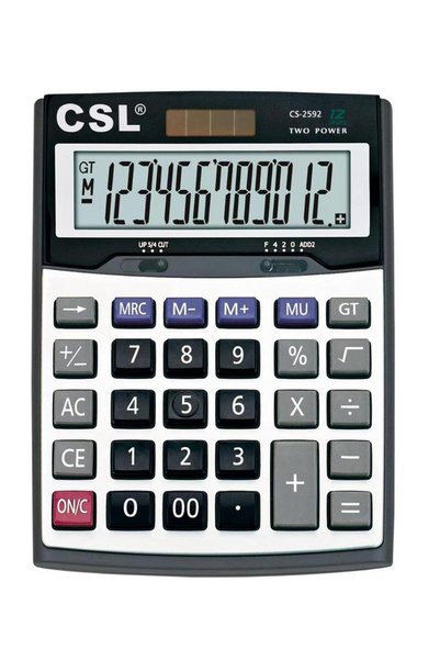 Universal Csl cs-2592 12-digit desktop calculator