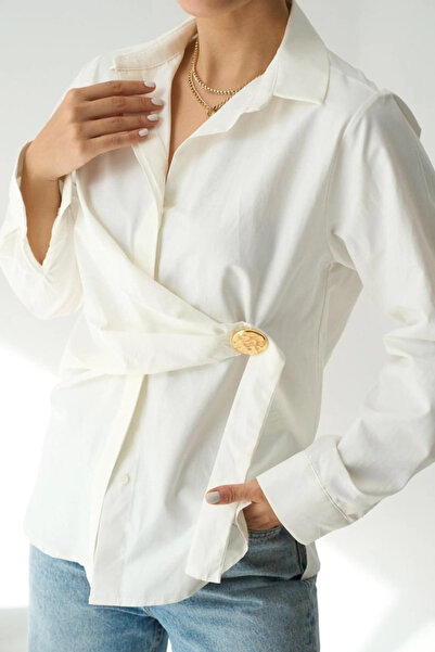 nedo7    Tie-Up Shirt - Ecru