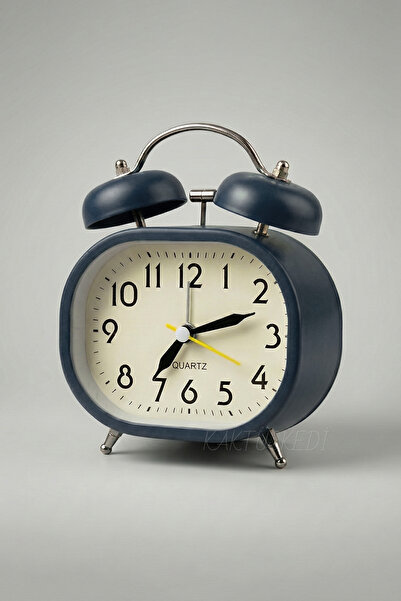 KaktüsKedi Dekoratif Nostaljik Mavi Retro Çalar Saat - Metal Masa Saati - Ev ...