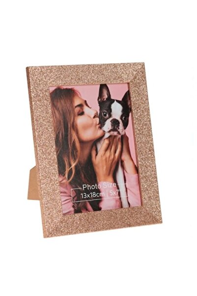 OEM Golden Pink Glitter Photo Frame 13x18cm