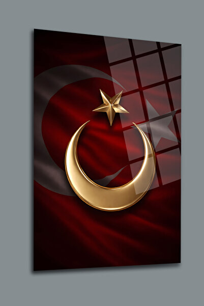 glassartdesign Turkish Flag Glass Painting-6