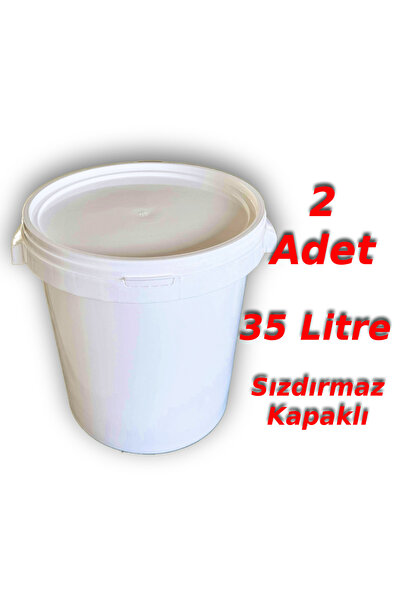 Decotone 35 Lt Plastik Kapaklı Kova Hobi Boya Gıda Fermantasyon Kovası Beyaz ...