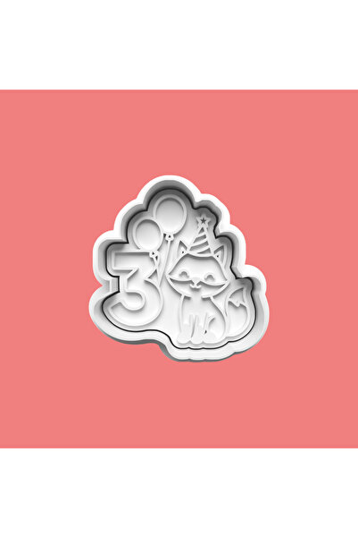 Sekovlog59 Three Year Old Birthday Cookie Mold and Sugar Dough Mold - 3 Figures