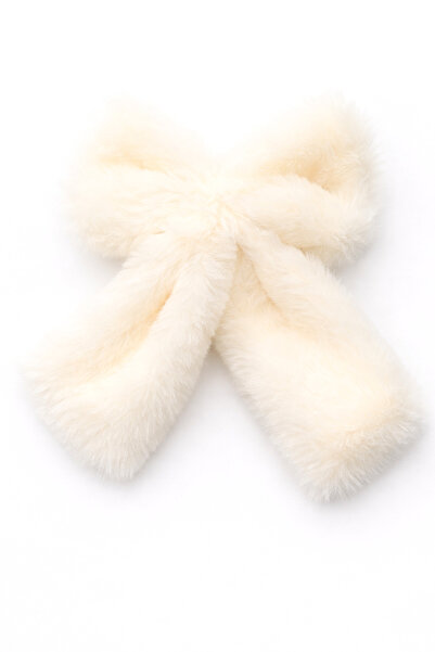 MakeWell Colorful Plush Clip Hairpins with Plush Bow Design