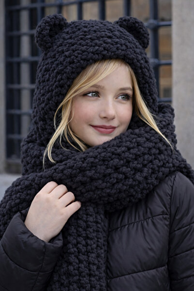 şetakids Puffy Balaklava-Atkı bere Ayıcık kulaklı