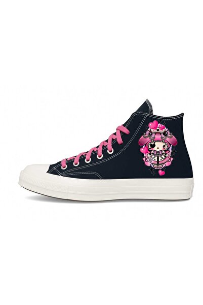 bhk desing Black Pink Pirate Melodika Printed Female Child Sports Shoes Sneaker