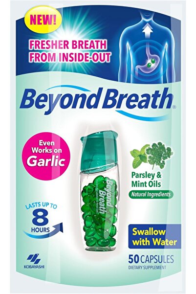 Breath كبسولات بيوند المنعشة المصنوعة من الثوم، تدوم حتى 8 ساعات، 50 كبسولة