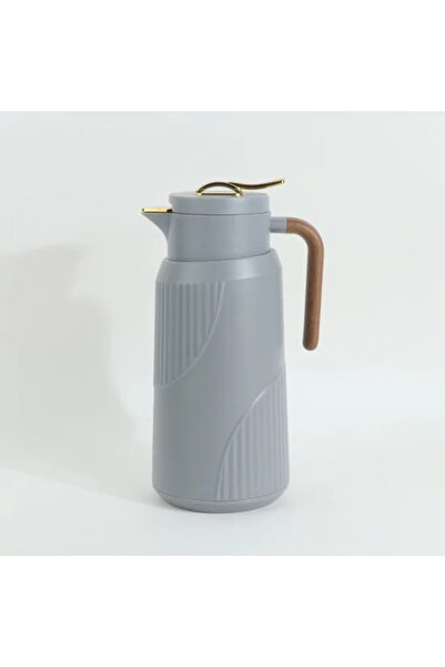 Generic Grey Tea Thermos with Wooden Handle 1.9L
