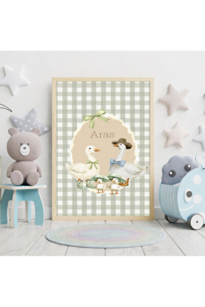VOBA STORE KİŞİSELLEŞTİRİLMİŞ ÇOCUK ODASI İSİMLİ ÇERÇEVE GÖRÜNÜMLÜ MDF TABLO-63