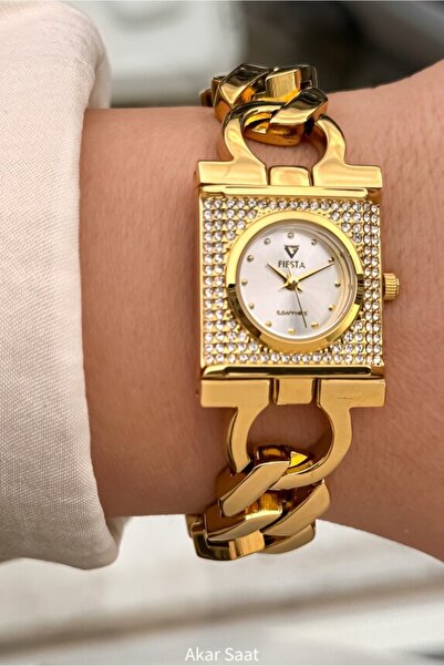 Fiesta ساعة يد نسائية F24052L بحزام فولاذي