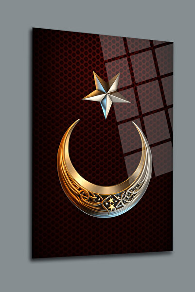 glassartdesign Turkish Flag Glass Painting-7