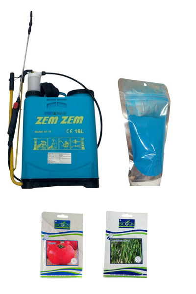 ZEMZEM 16Lt Manuel Kollu İlaçlama Pompası/Hazır Bordo Bulamacı 2.5KG/Domates-...