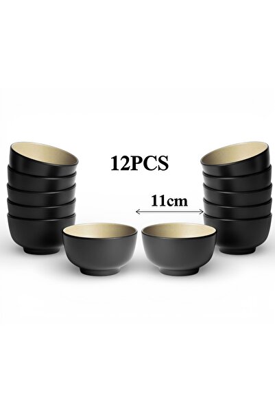 LANDREEN 12-piece melamine soup bowl set, 11cm size, soup bowl