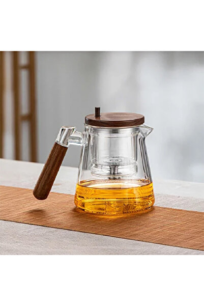Generic Glass Teapot with Wooden Handle 800ml