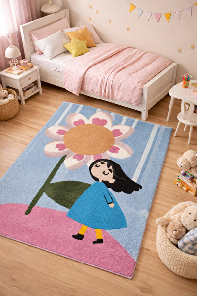 Ekim Tufting El Yapımı Tufting Tasarım Halı Küçük Kız