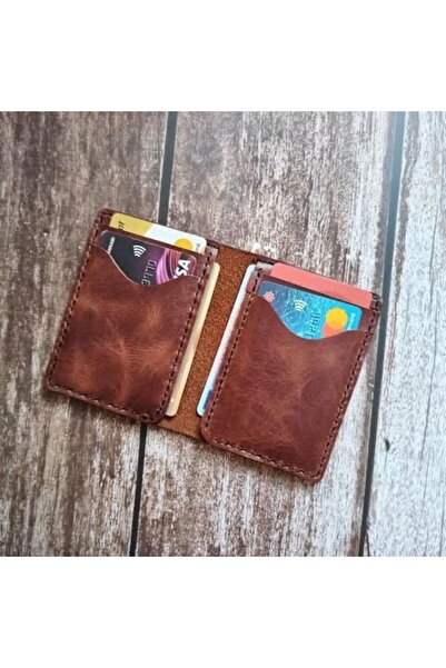 08dericraft Genuine Leather Handmade Card Holder with 6 Compartments [10*7.5 ...