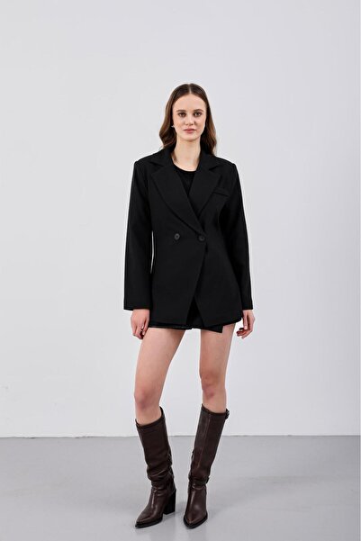 CELITA Women's Double Buttoned Lined Long Coat