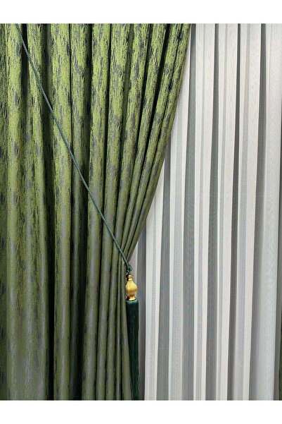 SEILL Panel Backdrop Curtain Satin Khaki 1/3 Frequent Pleats (1 Panel)