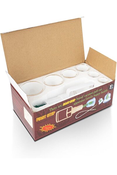 First Step Islamic Cupping Therapy Set, 6 Cups with Hand Pump