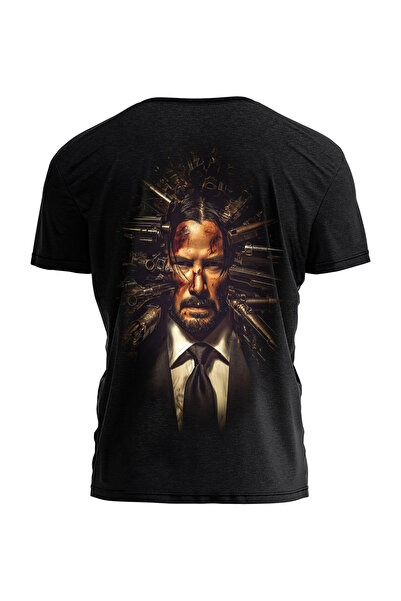 Gadali Unisex Oversized John Wick Printed Casual T-Shirt
