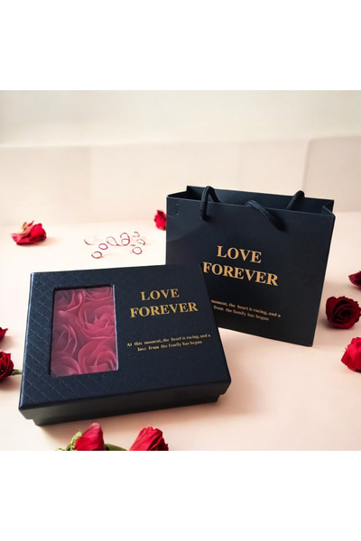 SEGALP Sevgililer Günü, Doğum Günü Güllü, Kalpli Küpesi ile Birlikte Özel Taş...