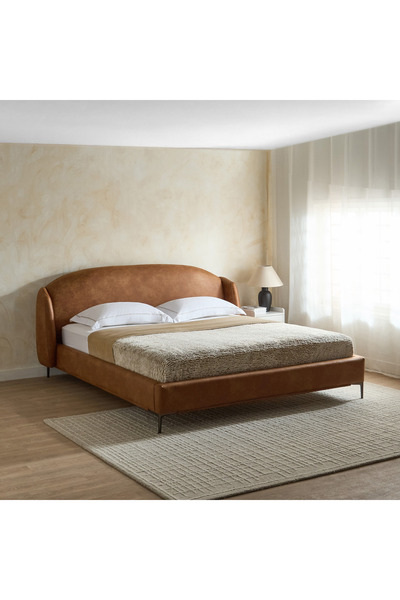 Home Box سرير مارويل دونا المنجد 180×200 - لون بيج