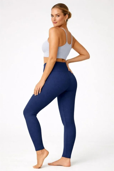 nedo7 Corded Fabric Full Stretch Fabric High Waist Shaping / Sculpting Leggin...