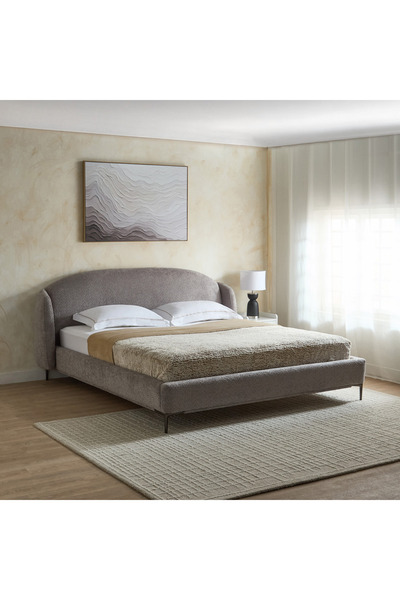 Home Box سرير مارويل دونا المنجد 180×200 - رمادي