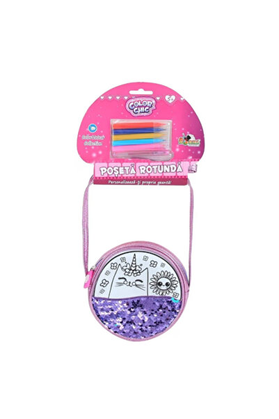 Color Chic Round Bag with Five Markers