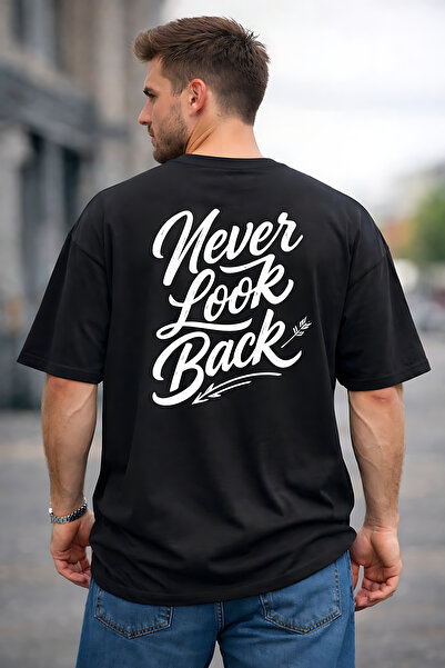 ArtYus Never Look Back Back Printed Cotton Relaxed Fit Round Neck Unisex T-Shirt