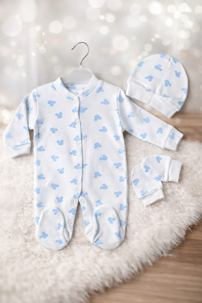 morwind Baby Romper, Cotton Hat, Gloves, Set of 3