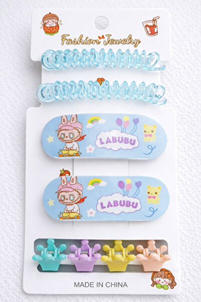 Renkli kids Set de catarame Labubu pentru fete și fetițe 8 bucăți