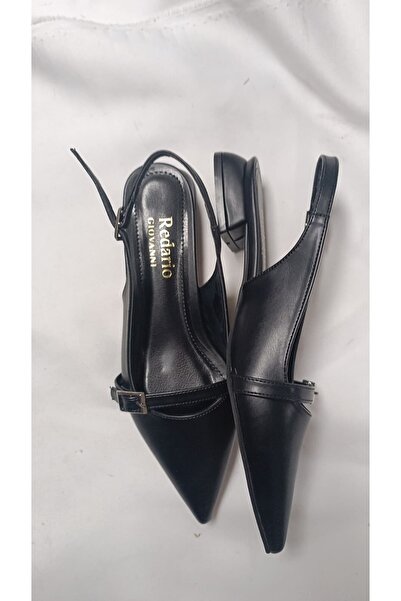 Redario Giovanni Balerini de damă din piele lăcuită cu dungi și talpă plată