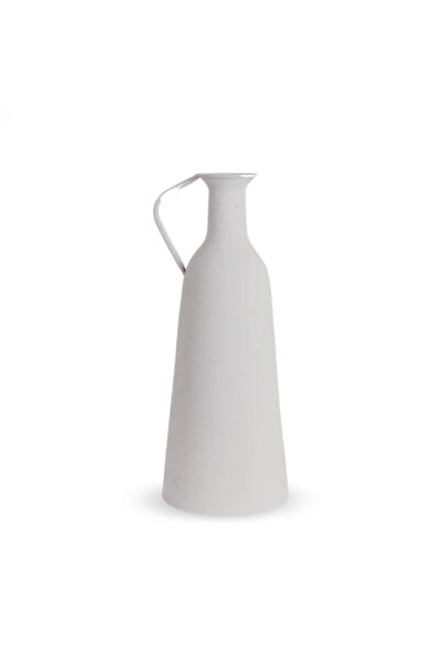 Generic Metal vase - white - large