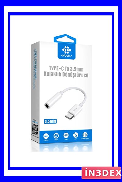 İN3DEX محول توصيل سماعة الرأس مقاس 3.5 ملم للهواتف التي تحتوي على مدخل USB-C