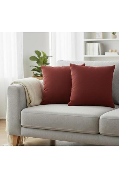 NAKKAŞİ ZARİF Plain Burgundy Cushion Cover
