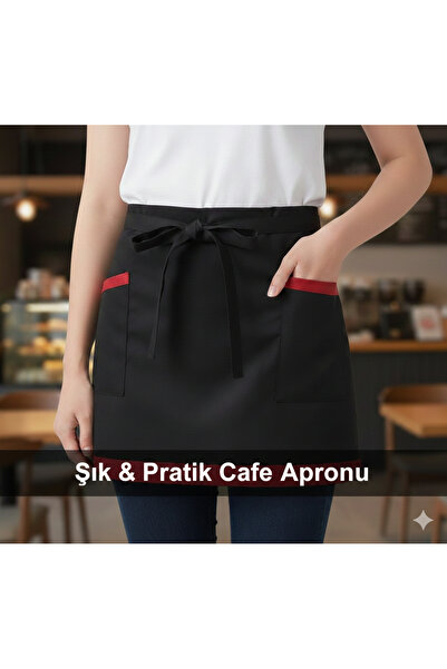 ABBRA 2 Adet Garson Önlüğü, Erkek ve Kadın Kısa Önlük, Restoran Mutfak Şef Te...