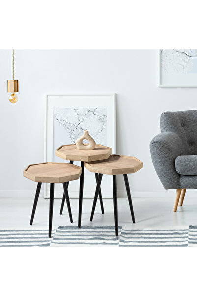 Generic مجموعة طاولات سكيلر - مجموعة من 3 قطع