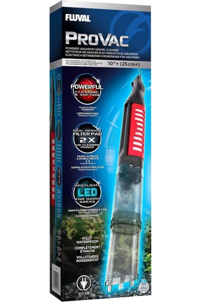 Fluval Pro Vac, elektrikli zemin temizleyici, derin akvaryumlar için uzatma b...