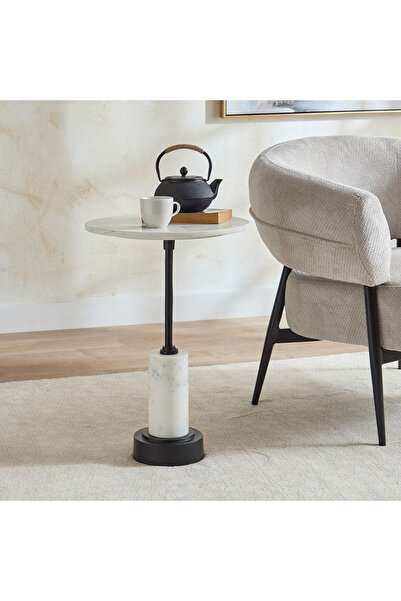 Generic Cavon Melda Geniune Marble Top Accent Table