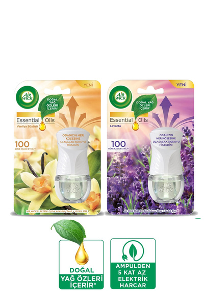 Air Wick Elektrikli Oda Kokusu Kit Set Vanilya Kit + Lavanta Kit (2 Cihaz 2 K...