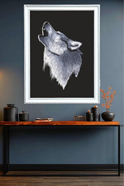 LUXRN Tablou de perete înrămat cu simboluri turcești, imprimat UV, cu model M...