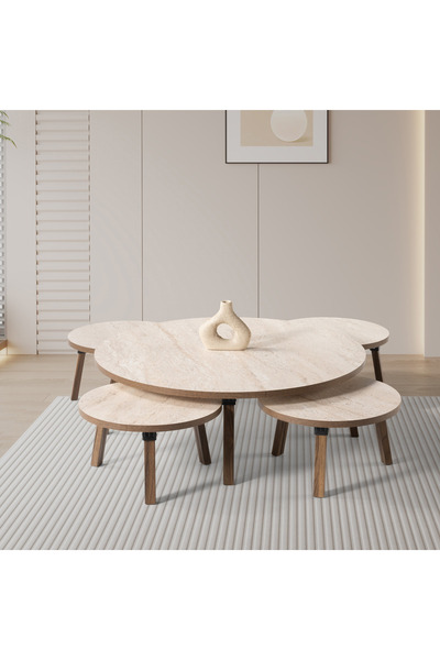 Generic طقم طاولة قهوة موفو أوتو مكون من 5 قطع