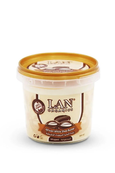 LAN ORGANICS لان اورجانيكس زبدة الشيا البيضاء الأفريقية - 100 مل