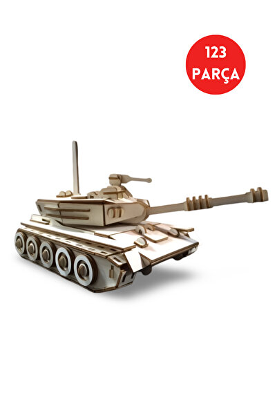 ALGWOOD 3 Boyutlu Ironclad MBT Tank Ahşap Maket – 123 Parça Zırhlı Model