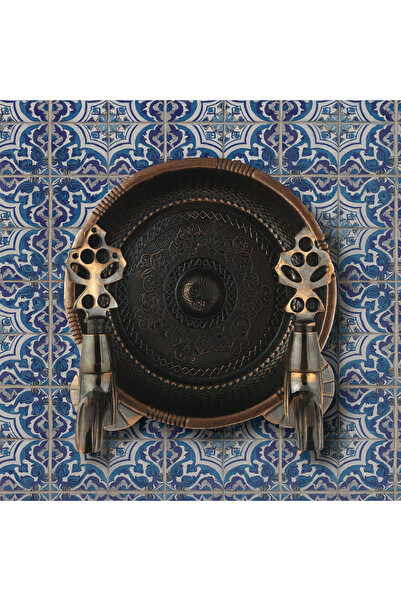 banyosepeti Hümayun Bakır Eskitme Hamam Tası ve Çift Osmanlı Musluk Seti – Pi...